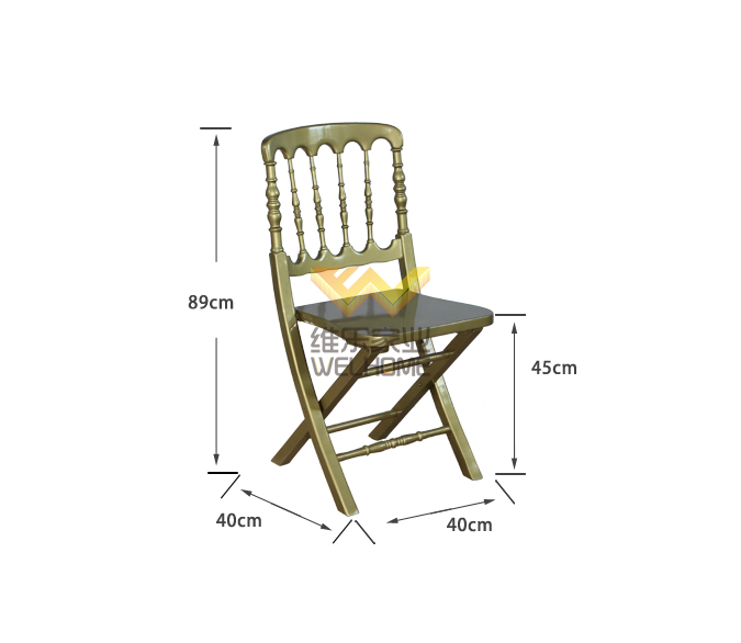 Gold wooden folding chateau chair for wedding/event